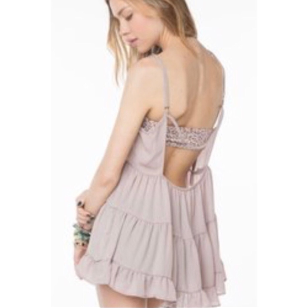 Brandy Melville Taupe summer dress - Picture 1 of 5